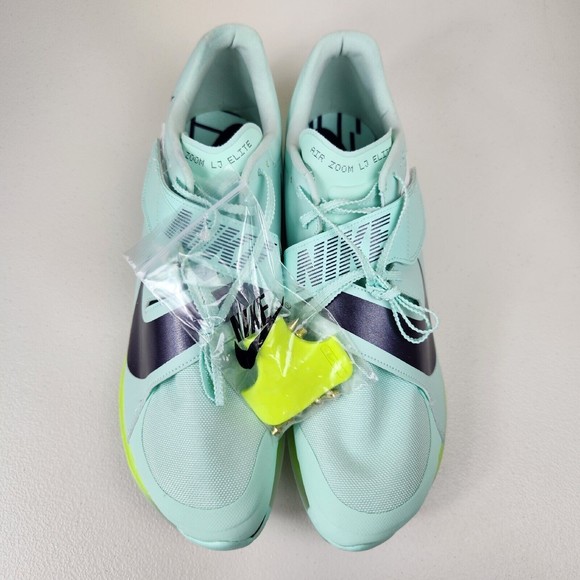 Nike Air Zoom LJ Elite Mint Foam Volt DR9924-300 Track Spikes Men’s Size 12 - Picture 10 of 12